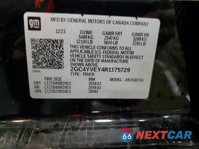 Zdjęcie 12 z 12 samochodu: 2024 CHEVROLET SILVERADO K3500 HIGH COUNTRY VIN:2GC4YVEY4R1175729 - miniatura