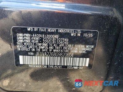 Zdjęcie 12 z 12 samochodu: 2016 SUBARU WRX STI LIMITED VIN:JF1VA2Z68G9820604 - miniatura