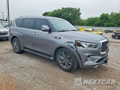 Czwarte zdjęcie samochodu z boku: 2021 INFINITI QX80 LUXE VIN:JN8AZ2AE0M9270707 - miniatura