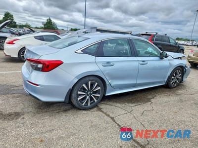 Trzecie zdjęcie samochodu z tyłu: 2022 HONDA CIVIC EX VIN:2HGFE1F79NH320203 - miniatura