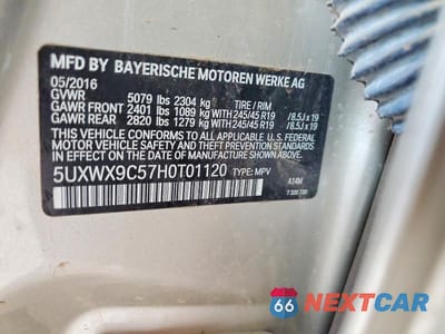 Zdjęcie 13 z 13 samochodu: 2017 BMW X3 XDRIVE28I VIN:5UXWX9C57H0T01120 - miniatura