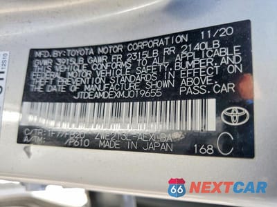 Zdjęcie 13 z 13 samochodu: 2021 TOYOTA COROLLA LE VIN:JTDEAMDEXMJ019655 - miniatura