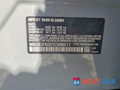 Zdjęcie 12 z 12 samochodu: 2026 BMW M5 VIN:WBS83FK05TCV68511 - miniatura