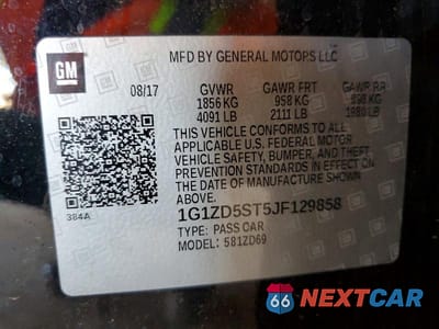 Zdjęcie 12 z 12 samochodu: 2018 CHEVROLET MALIBU LT VIN:1G1ZD5ST5JF129858 - miniatura