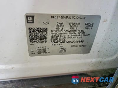 Zdjęcie 14 z 14 samochodu: 2019 BUICK ENCLAVE ESSENCE VIN:5GAEVAKW9KJ290865 - miniatura