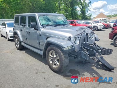 Czwarte zdjęcie samochodu z boku: 2021 JEEP WRANGLER UNLIMITED SAHARA VIN:1C4HJXEG1MW514795 - miniatura