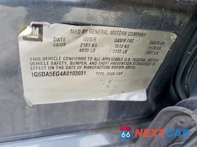 Zdjęcie 12 z 12 samochodu: 2010 CADILLAC CTS VIN:1G6DA5EG4A0103931 - miniatura