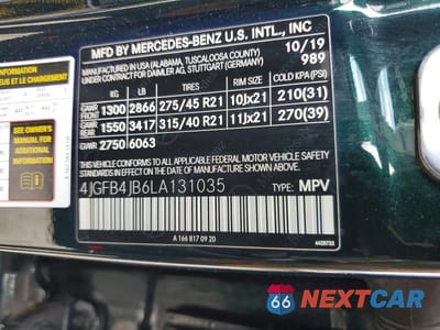 Zdjęcie 13 z 13 samochodu: 2020 MERCEDES-BENZ GLE 350 VIN:4JGFB4JB6LA131035 - miniatura