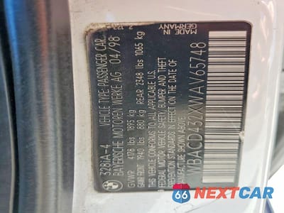 Zdjęcie 12 z 12 samochodu: 1998 BMW 328 I AUTOMATIC VIN:WBACD432XWAV65748 - miniatura