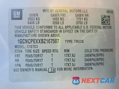 Zdjęcie 13 z 13 samochodu: 2011 CHEVROLET SILVERADO C1500 VIN:1GCNCPEXXBZ167587 - miniatura