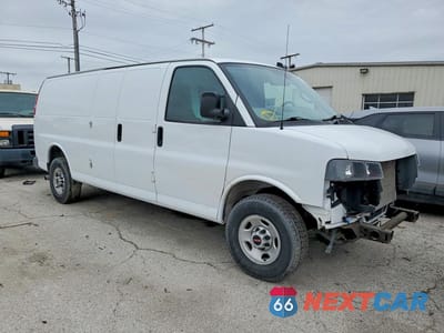 Czwarte zdjęcie samochodu z boku: 2023 GMC SAVANA G25 - DELIVERY VAN VIN:1GTW7BFP4P1134570 - miniatura