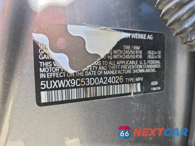 Zdjęcie 13 z 13 samochodu: 2013 BMW X3 XDRIVE28I VIN:5UXWX9C53D0A24026 - miniatura