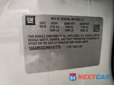 Zdjęcie 12 z 12 samochodu: 2017 CADILLAC CTS LUXURY VIN:1G6AR5SX2H0141779 - miniatura