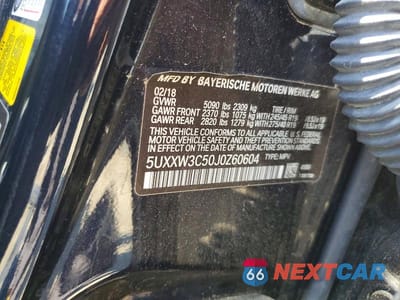 Zdjęcie 13 z 13 samochodu: 2018 BMW X4 XDRIVE28I VIN:5UXXW3C50J0Z60604 - miniatura