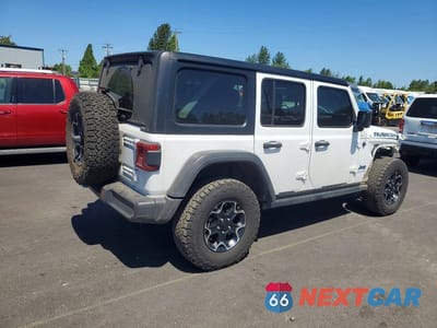 Trzecie zdjęcie samochodu z tyłu: 2023 JEEP WRANGLER RUBICON 4XE VIN:1C4JJXR61PW700344 - miniatura