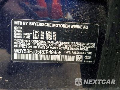 Zdjęcie 12 z 12 samochodu: 2024 BMW I7 XDRIVE60 VIN:WBY53EJ05RCP49458 - miniatura