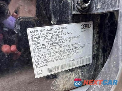 Zdjęcie 10 z 10 samochodu: 2021 AUDI Q7 PREMIUM PLUS VIN:WA1LXAF76MD012374 - miniatura