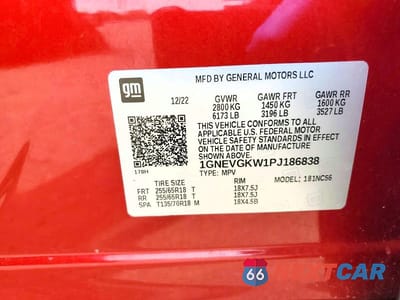 Zdjęcie 13 z 13 samochodu: 2023 CHEVROLET TRAVERSE LT VIN:1GNEVGKW1PJ186838 - miniatura