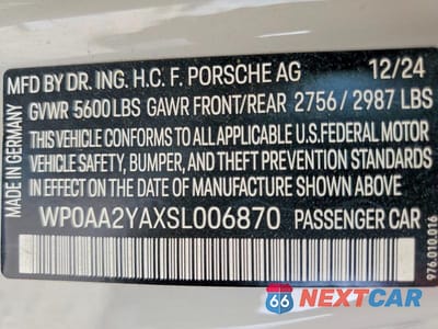 Zdjęcie 14 z 14 samochodu: 2025 PORSCHE PANAMERA 4 E-HYBRID VIN:WP0AA2YAXSL006870 - miniatura