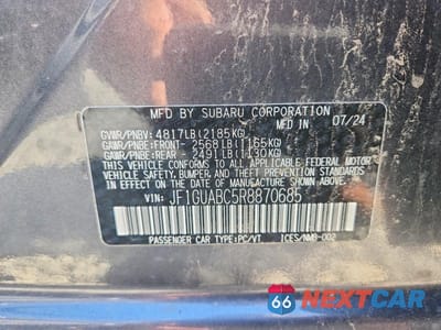 Zdjęcie 13 z 13 samochodu: 2024 SUBARU IMPREZA VIN:JF1GUABC5R8870685 - miniatura