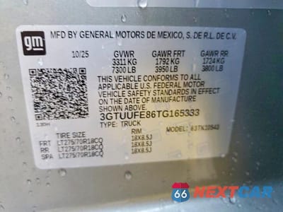 Zdjęcie 13 z 13 samochodu: 2026 GMC SIERRA K1500 AT4X VIN:3GTUUFE86TG165333 - miniatura