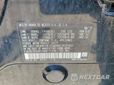 Zdjęcie 14 z 14 samochodu: 2022 HONDA HR-V SPORT VIN:3CZRU6H14NM711498 - miniatura