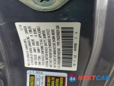 Zdjęcie 12 z 12 samochodu: 2015 HONDA CIVIC EX VIN:2HGFG3B87FH507543 - miniatura