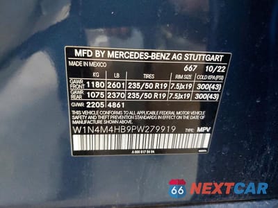 Zdjęcie 13 z 13 samochodu: 2023 MERCEDES-BENZ GLB 250 4MATIC VIN:W1N4M4HB9PW279919 - miniatura