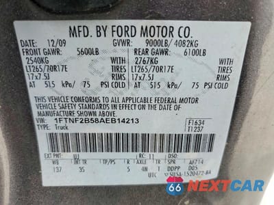 Zdjęcie 12 z 12 samochodu: 2010 FORD F250 SUPER DUTY VIN:1FTNF2B58AEB14213 - miniatura