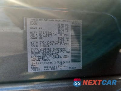 Zdjęcie 13 z 13 samochodu: 2026 NISSAN MURANO SL VIN:5N1AZ3CSXTC104633 - miniatura