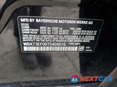 Zdjęcie 13 z 13 samochodu: 2026 BMW X1 XDRIVE28I VIN:WBX73EF00T5404016 - miniatura