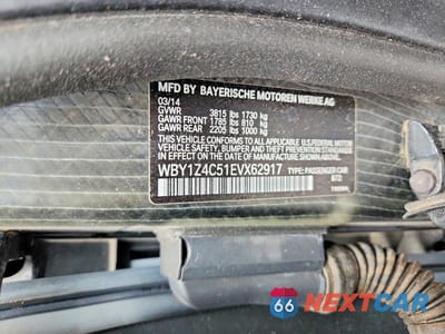 Zdjęcie 12 z 12 samochodu: 2014 BMW I3 REX VIN:WBY1Z4C51EVX62917 - miniatura