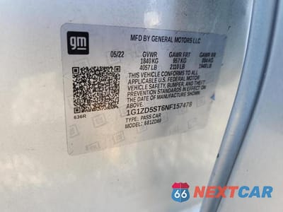 Zdjęcie 13 z 13 samochodu: 2022 CHEVROLET MALIBU LT VIN:1G1ZD5ST6NF157478 - miniatura