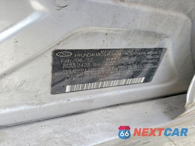 Zdjęcie 12 z 12 samochodu: 2012 HYUNDAI SONATA GLS VIN:5NPEB4AC5CH467809 - miniatura