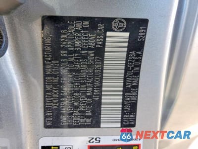 Zdjęcie 12 z 12 samochodu: 2020 TOYOTA CAMRY SE VIN:4T1M11AKXLU926077 - miniatura