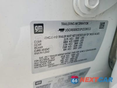 Zdjęcie 12 z 12 samochodu: 2023 CHEVROLET SILVERADO K1500 LT VIN:1GCRDDED1PZ239013 - miniatura