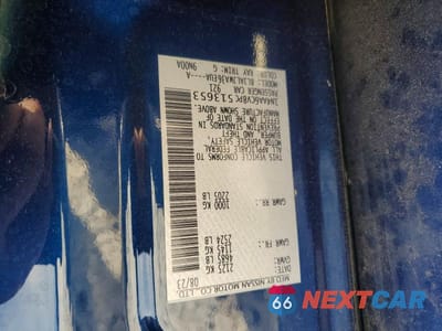 Zdjęcie 12 z 12 samochodu: 2023 NISSAN MAXIMA SV VIN:1N4AA6CV8PC513653 - miniatura