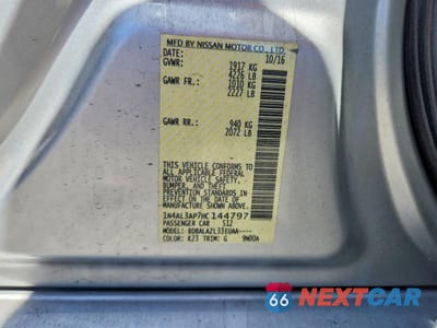 Zdjęcie 13 z 13 samochodu: 2017 NISSAN ALTIMA 2.5 VIN:1N4AL3AP7HC144797 - miniatura