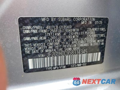 Zdjęcie 13 z 13 samochodu: 2025 SUBARU CROSSTREK VIN:JF2GUHDC9S8334345 - miniatura