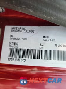 Zdjęcie 10 z 10 samochodu: 2014 INTERNATIONAL 4300 BOX TRUCK VIN:3HAMMAAN2EL766629 - miniatura