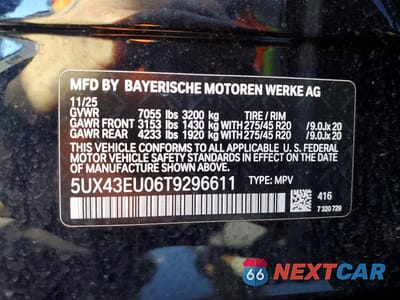 Zdjęcie 14 z 14 samochodu: 2026 BMW X5 XDRIVE50E VIN:5UX43EU06T9296611 - miniatura