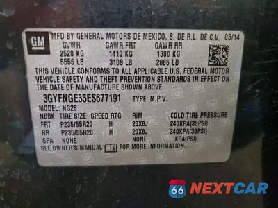 Zdjęcie 14 z 14 samochodu: 2014 CADILLAC SRX PREMIUM COLLECTION VIN:3GYFNGE35ES677191 - miniatura