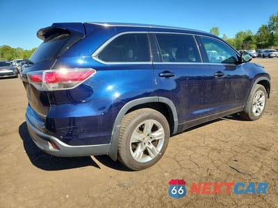 Trzecie zdjęcie samochodu z tyłu: 2014 TOYOTA HIGHLANDER LIMITED VIN:5TDDKRFH6ES050807 - miniatura