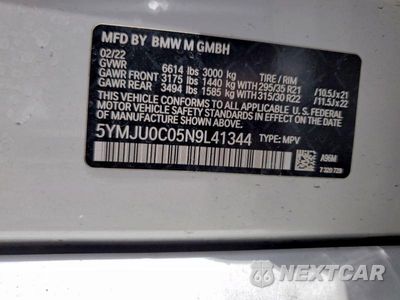 Zdjęcie 14 z 14 samochodu: 2022 BMW X5 M VIN:5YMJU0C05N9L41344 - miniatura