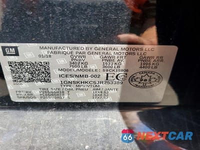 Zdjęcie 13 z 13 samochodu: 2018 CHEVROLET SUBURBAN K1500 LT VIN:1GNSKHKC5JR253389 - miniatura