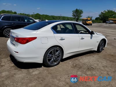 Trzecie zdjęcie samochodu z tyłu: 2014 INFINITI Q50 HYBRID SPORT VIN:JN1AV7AR2EM703551 - miniatura