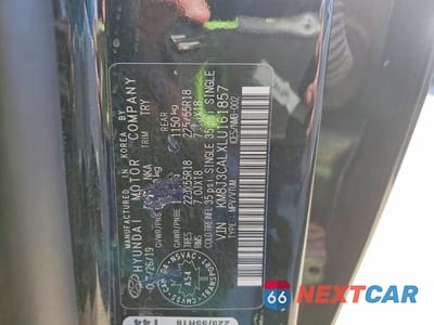 Zdjęcie 12 z 12 samochodu: 2020 HYUNDAI TUCSON SEL VIN:KM8J3CALXLU161857 - miniatura