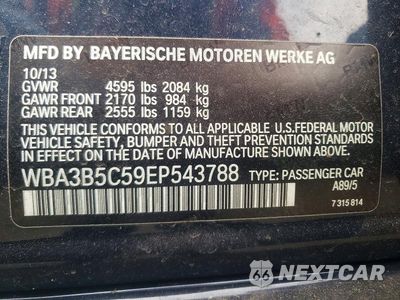 Zdjęcie 12 z 12 samochodu: 2014 BMW 3 SERIES VIN:WBA3B5C59EP543788 - miniatura