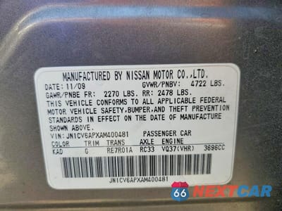 Zdjęcie 12 z 12 samochodu: 2010 INFINITI G37 SEDAN BASE VIN:JN1CV6APXAM400481 - miniatura