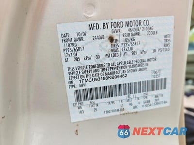 Zdjęcie 13 z 13 samochodu: 2008 FORD ESCAPE XLT VIN:1FMCU93188KB99482 - miniatura
